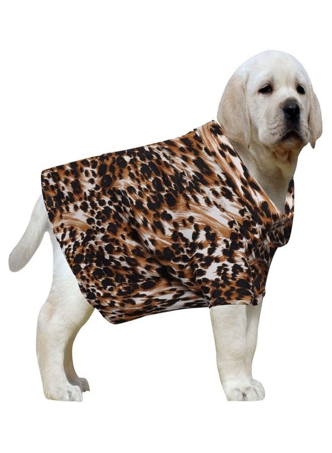 Western Era Cotton Printed Breathable Basic Vest Dog Shirt, Super Soft Shirt, Cute Lightweight Thin Shirt for Your Furries, Ultra Comfort Dog Apparel (Medium - 16 inch) (Leopard Print) - Image 1